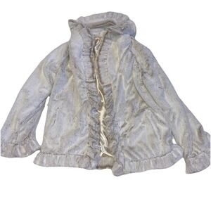 Beautiful Damselle New York Beige faux fur jacket Size Small